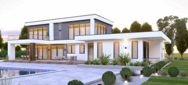 Modern Luxury Villa House Plan 0001