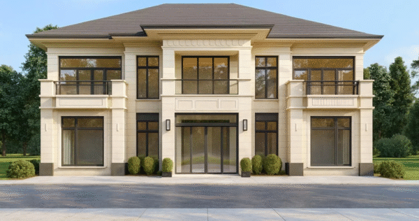 Modern Two-Story Villa House Plan