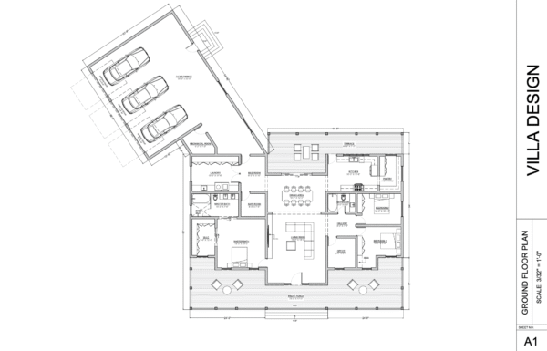 Modern Villa House Plan 2 Bedrooms + Office + Safe Room - Image 7