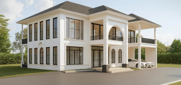 Modern 6-Bedroom Luxury House Plan – 4860 Sq Ft