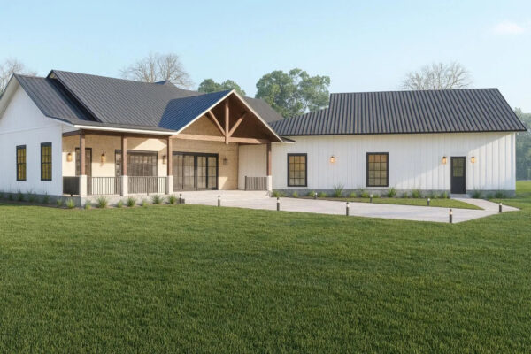Modern Villa House Plan 2 Bedrooms + Office + Safe Room - Image 3